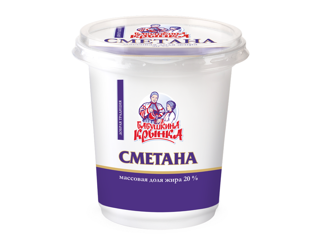 Сметана массовая доля жира - 20 % 