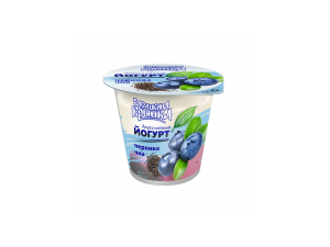 Йогурт двухслойный «Бабушкина крынка», черника, чиа, 2% 200 г