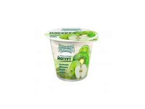 Йогурт двухслойный «Бабушкина крынка», яблоко, киви, лайм 2% 200 г