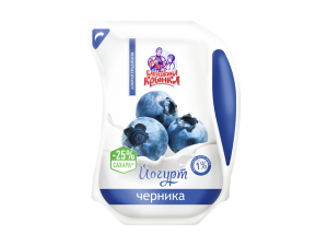 Йогурт питьевой «Бабушкина крынка» черника, 1%, 800 мл