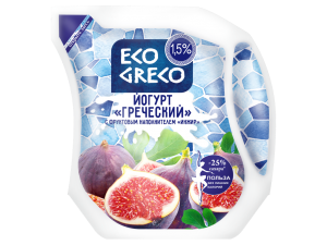 Йогурт питьевой «Греческий», инжир, «Eco Greco», 1,5 % 800 мл