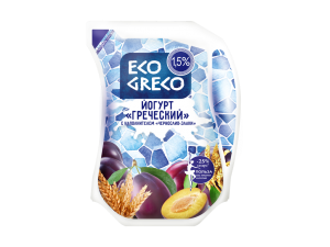 Йогурт питьевой «Греческий» чернослив, злаки, «Eco Greco», 1,5 % 800 мл