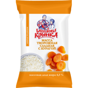 Масса творожная «Бабушкина крынка», курага, 4,5% 200 г