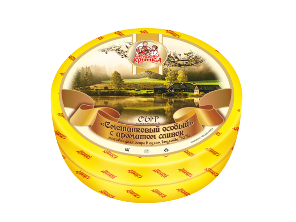 Сыр “Сметанковый особый”, аромат сливок, «Бабушкина крынка» 50%, 8,4 кг