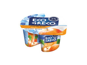 Йогурт «Греческий», печеное яблоко, «Eco Greco», 2% 130 г
