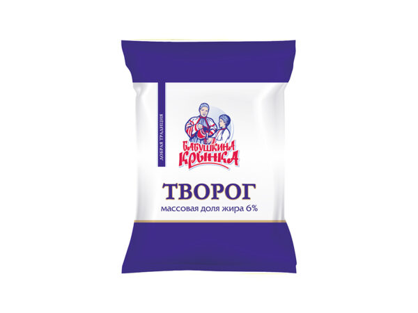 Творог м.д.ж. 6%, 200 г ТЗ «Бабушкина крынка»